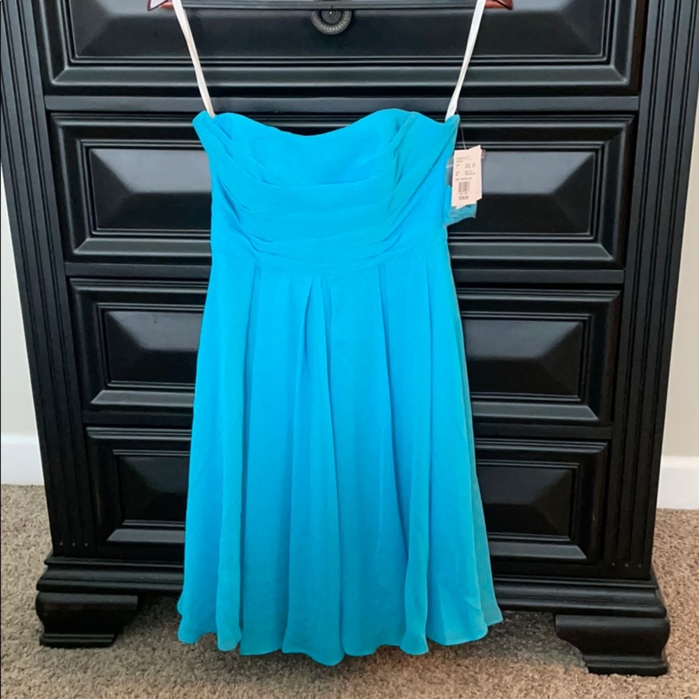 Bridesmaid Dress. David’s bridal. Malibu color